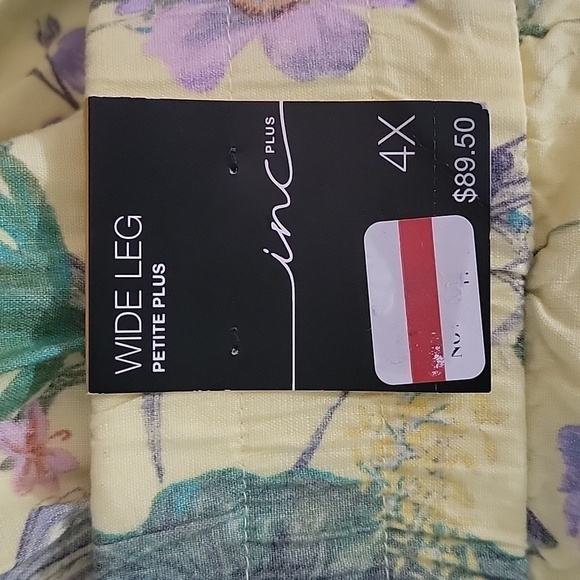 INC Plus Size Printed Wide-Leg Pants, Created for Macy's - Raina Garden NWT - Picture 7 of 7